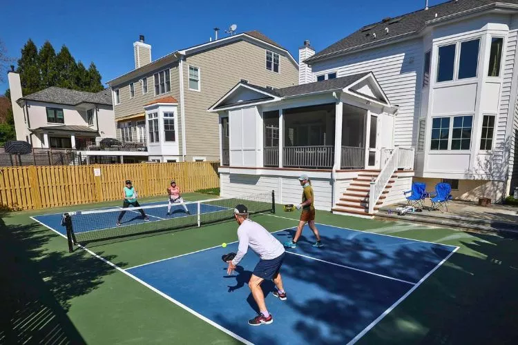 How do you make a pickleball court in your backyard